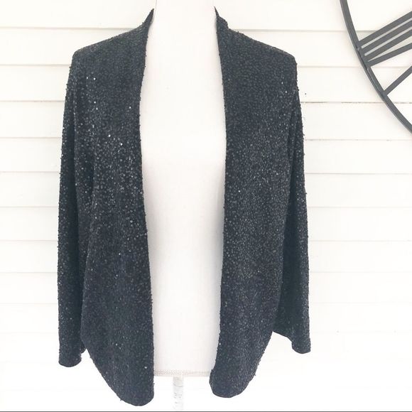 Eileen Fisher Sweaters - Eileen Fisher Sequined Sparkle Cropped Cardigan 2X